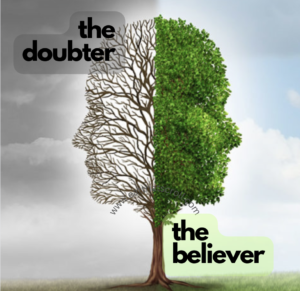 THE DOUBTER VS THE BELIEVER
Pharisees doubted Christ, rejected the light and their darkness turned into blindness.  Whereas the unschooled fishermen who believed, accepted the Light of the World - and eventually they became the Light (and Salt) of the World too